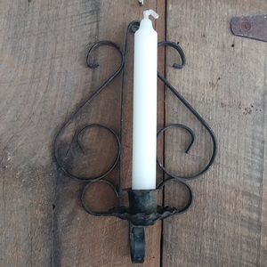 Vintage Black Iron Wall Sconce